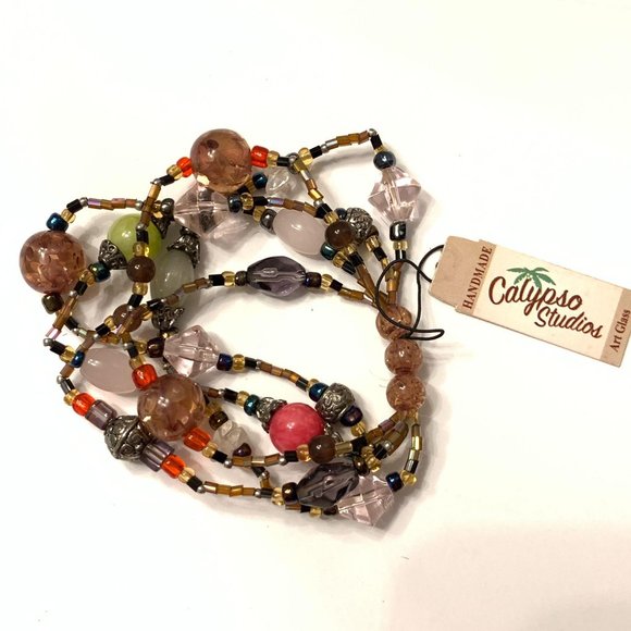 NWT Calypso Studios Handmade Art Glass Bracelet - Picture 8 of 10